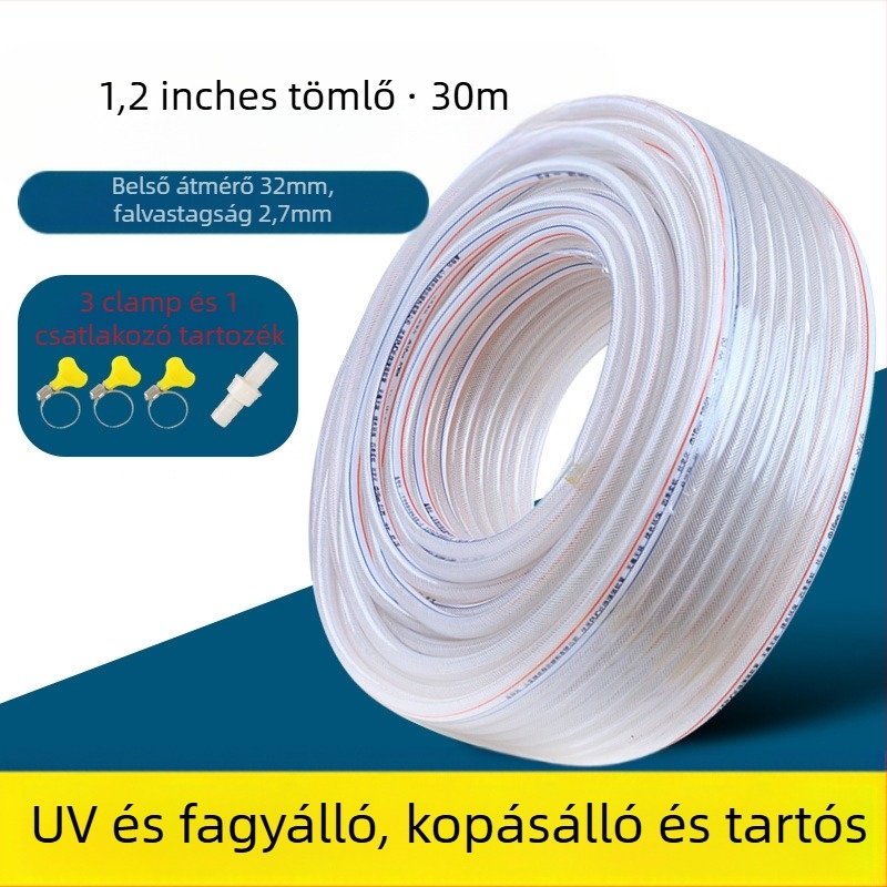 PVC vízcső háztartási használatra, fagyálló, alkalmas autómosásra és öntözésre, kígyó bőrképű tömlő, CE tanúsítvány