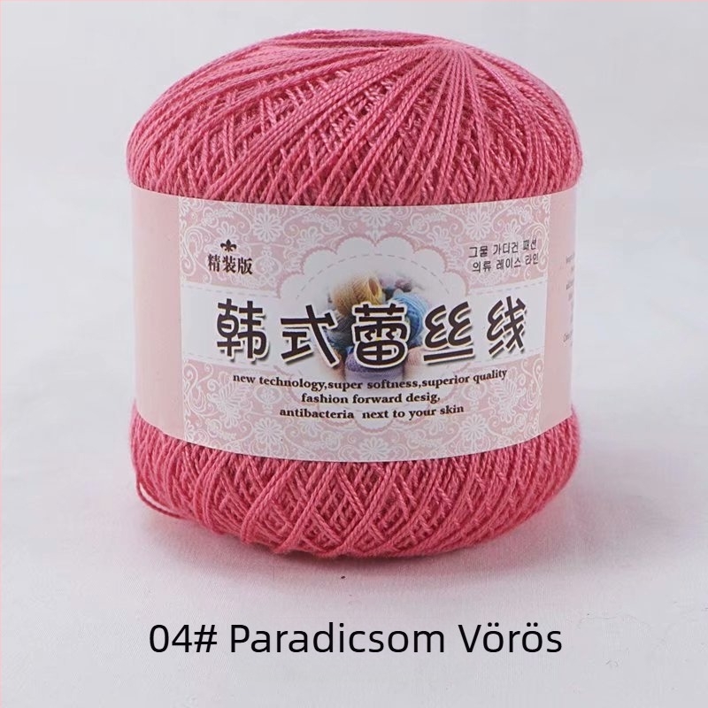 Csipke horgolócérna, 8 Lace variáció, 7s sodrás, 1 szál, csoportos fonal