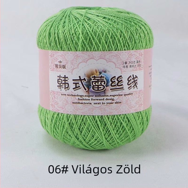 Csipke horgolócérna, 8 Lace variáció, 7s sodrás, 1 szál, csoportos fonal