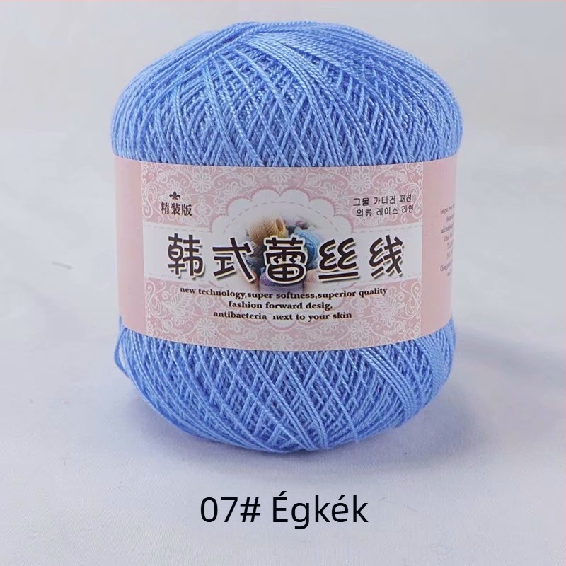 Csipke horgolócérna, 8 Lace variáció, 7s sodrás, 1 szál, csoportos fonal