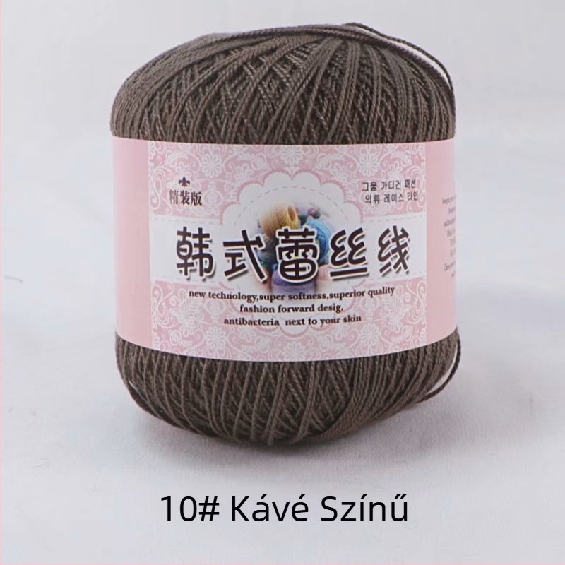 Csipke horgolócérna, 8 Lace variáció, 7s sodrás, 1 szál, csoportos fonal