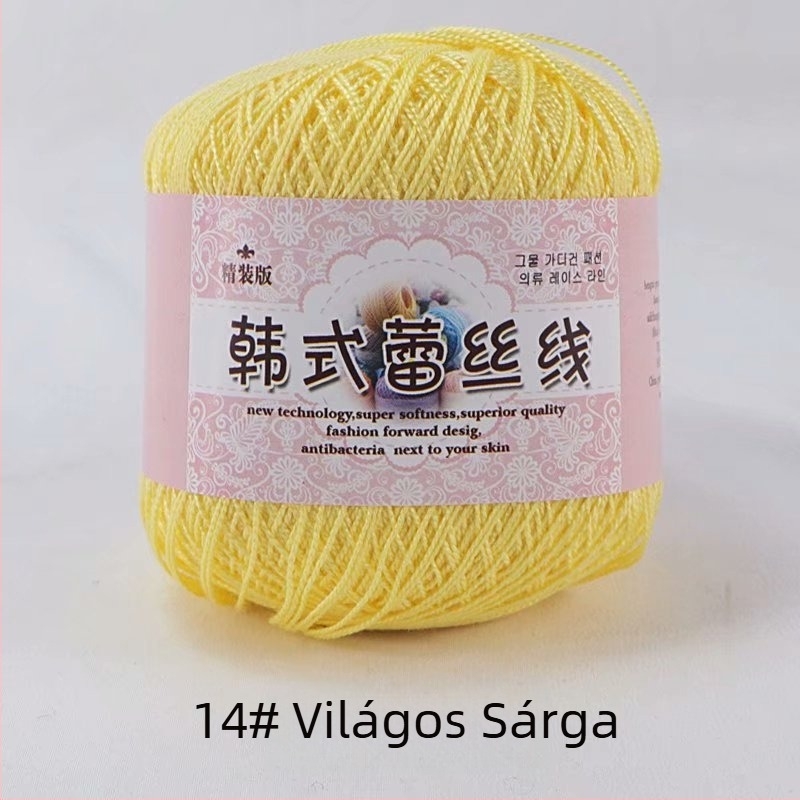 Csipke horgolócérna, 8 Lace variáció, 7s sodrás, 1 szál, csoportos fonal