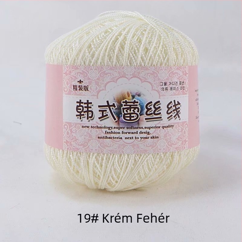 Csipke horgolócérna, 8 Lace variáció, 7s sodrás, 1 szál, csoportos fonal