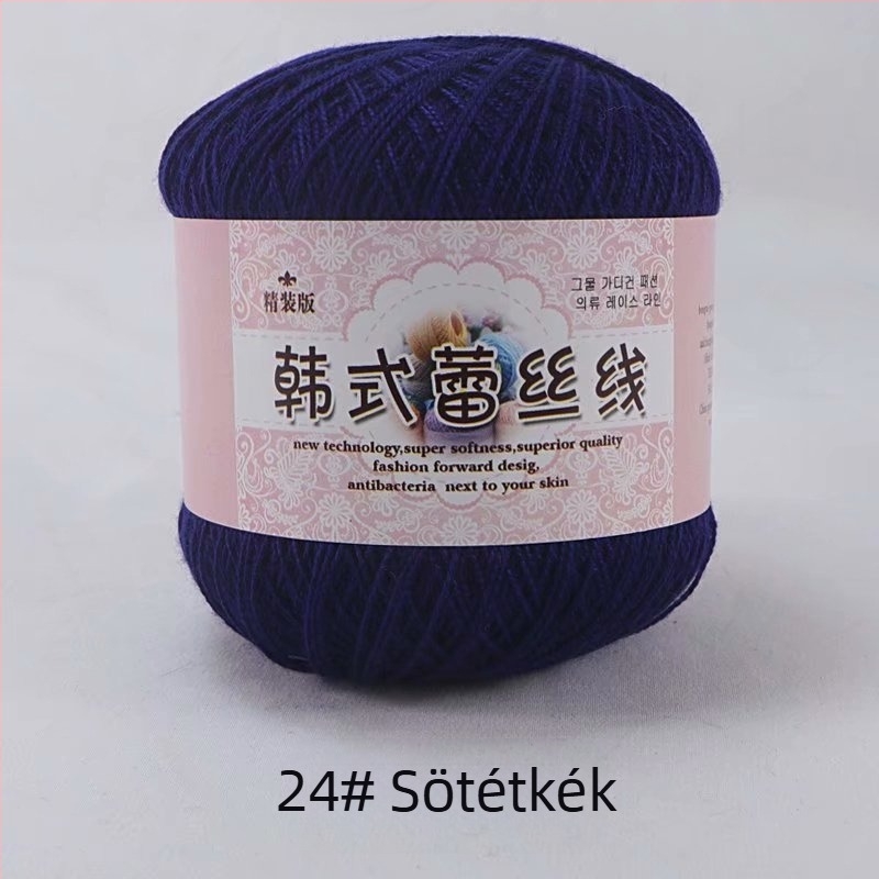 Csipke horgolócérna, 8 Lace variáció, 7s sodrás, 1 szál, csoportos fonal