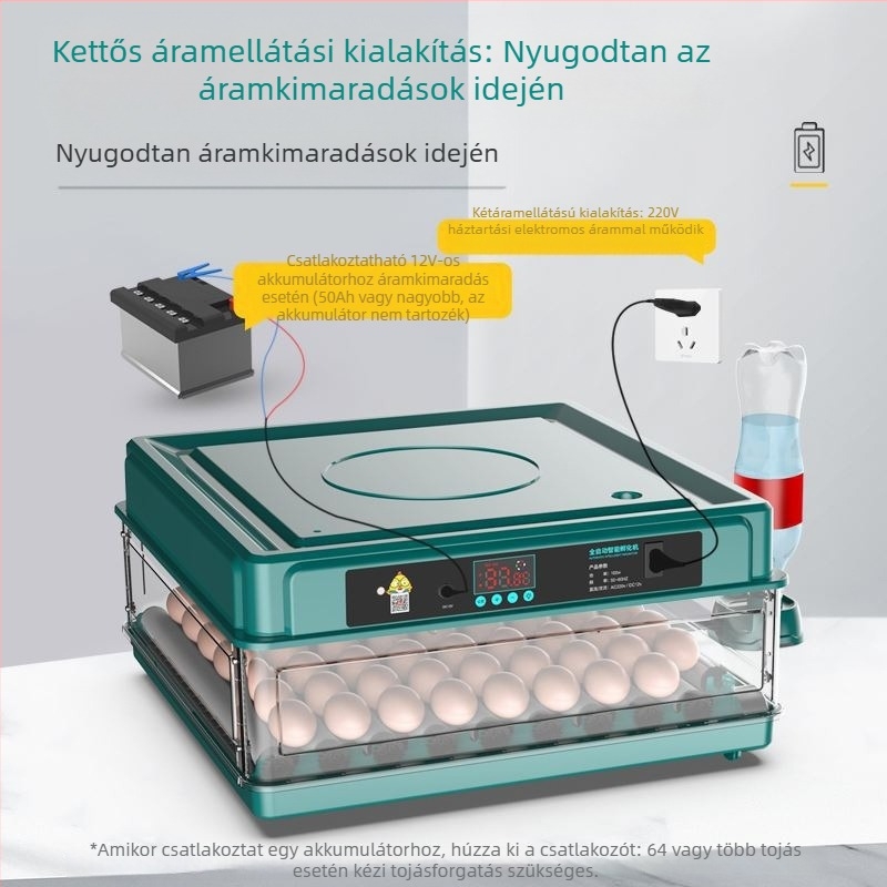 Inkubátor – kompakt otthoni használatra, automatikus és intelligens, Wei Qian márka, IPX8 vízálló, akkumulátor nélkül