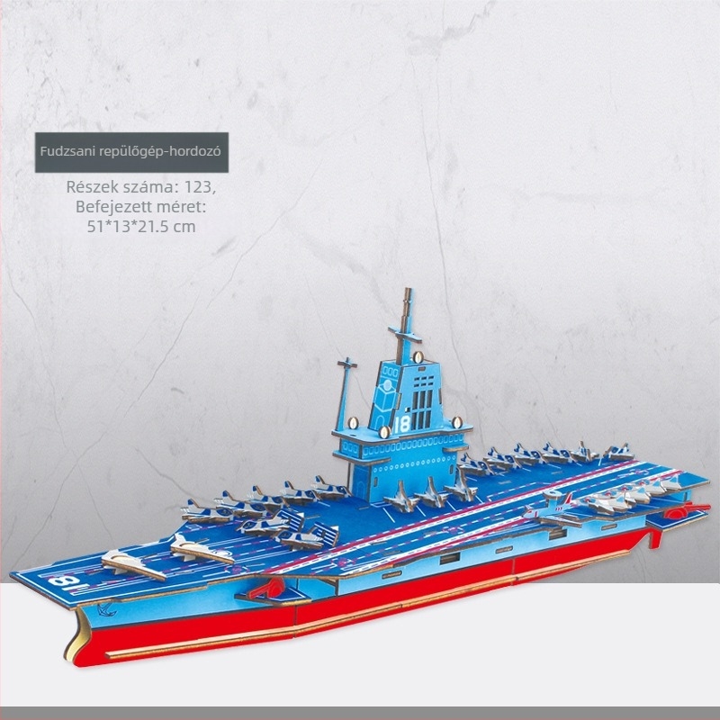 Nanhu Vörös Hajó Fa 3D Kirakós Modellkészlet, DIY, OEM-logóval testreszabható