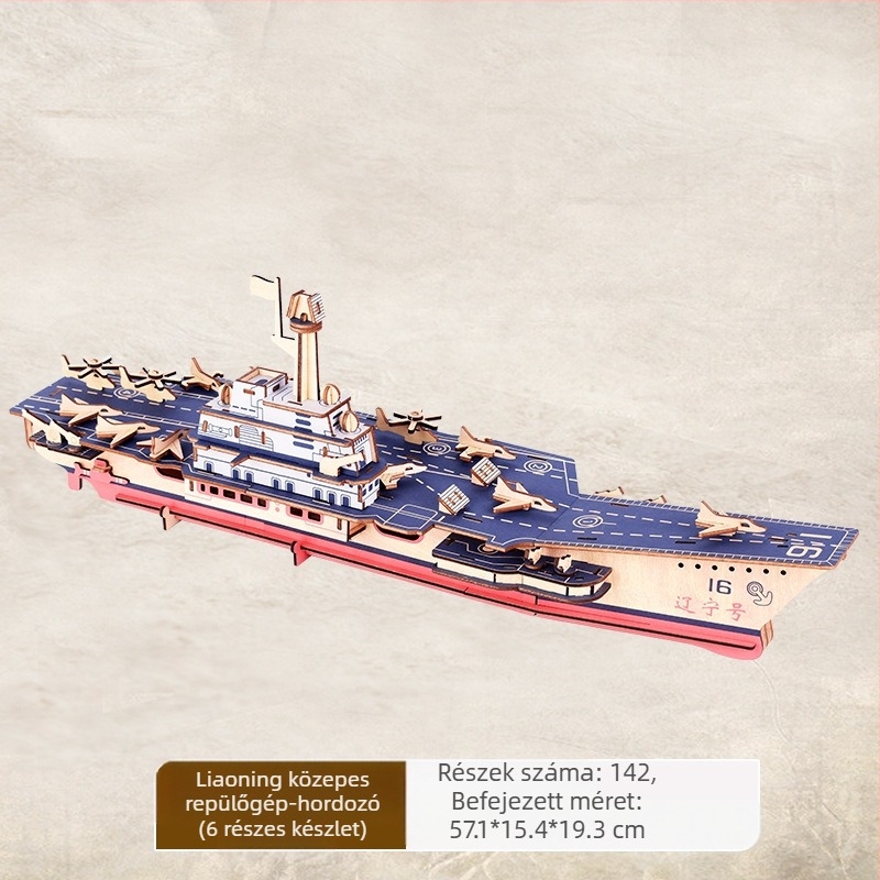 Nanhu Vörös Hajó Fa 3D Kirakós Modellkészlet, DIY, OEM-logóval testreszabható