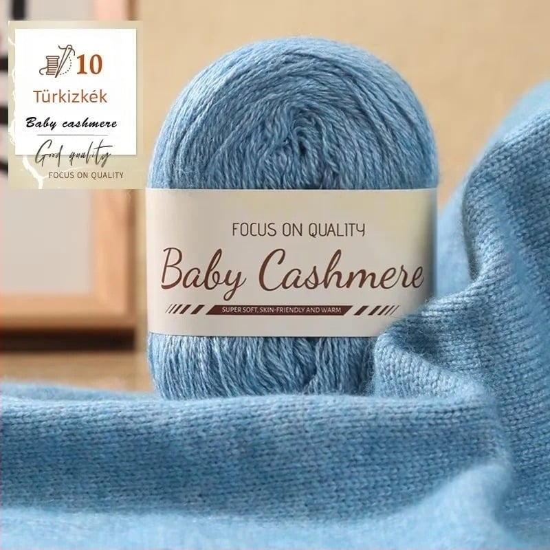 Kasmírsál DIY készlet — kézzel kötve, közepes vastagságú fonal