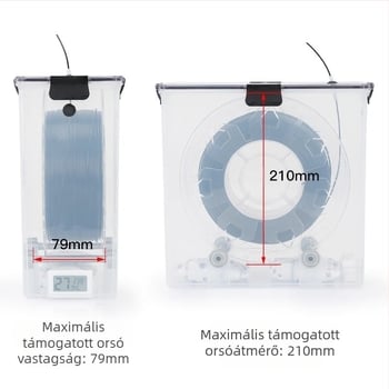 3D nyomtatási anyagok szárító doboza, 1 kg kapacitás, PLA fogyóanyagok, PETG zárt tároló, por- és nedvességálló