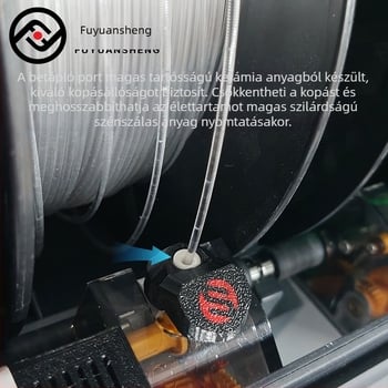 3D nyomtató kiegészítők: FYSETC AMS kerámia filament adagoló port, kopásálló, kompatibilis Tuozhu X1/P1P/X1C, 4 darabos készlet