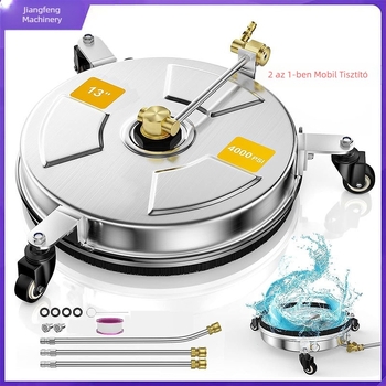 Magasnyomású tisztító rozsdamentes acélból, kettő az egyben állítható tisztító a házimás és padló tisztításához, rézfej, rozsdamentes acél fogantyú, 4000 psi, permetezési távolság 10 m