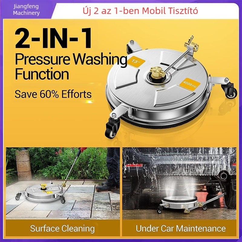 Magasnyomású tisztító rozsdamentes acélból, kettő az egyben állítható tisztító a házimás és padló tisztításához, rézfej, rozsdamentes acél fogantyú, 4000 psi, permetezési távolság 10 m