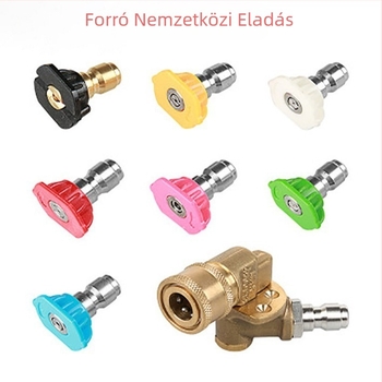 Magasnyomású vízfújó 7-szintű állítható adapterrel, 5-szintű szögállítású csatlakozóval, tiszta réz, 4500 psi