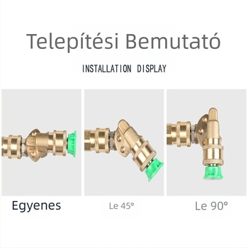 Magasnyomású vízfújó 7-szintű állítható adapterrel, 5-szintű szögállítású csatlakozóval, tiszta réz, 4500 psi
