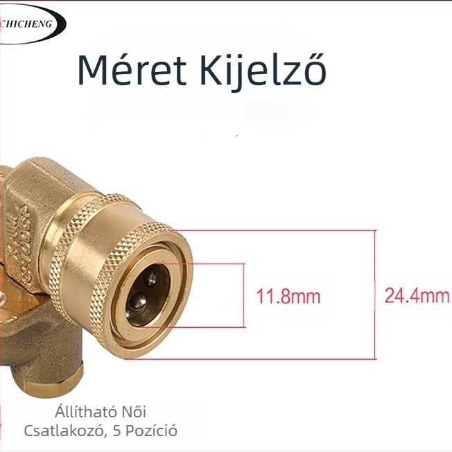 Magasnyomású vízfújó 7-szintű állítható adapterrel, 5-szintű szögállítású csatlakozóval, tiszta réz, 4500 psi