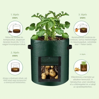 PE ültető zsák, lélegző ökológiai zsák otthoni kertészkedéshez, zöldítési projektekhez és erkélyre szánt zöldségkertekhez, növények növekedéséhez