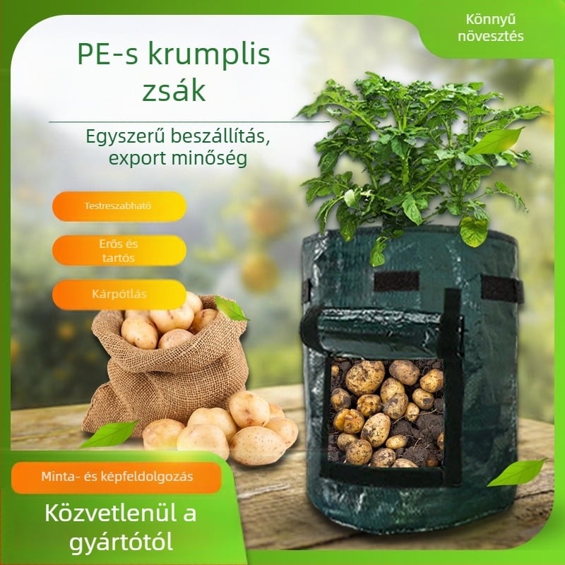 PE ültető zsák, lélegző ökológiai zsák otthoni kertészkedéshez, zöldítési projektekhez és erkélyre szánt zöldségkertekhez, növények növekedéséhez
