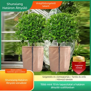 Virágcserép szigetelő fedő, PP anyag, védőfedél virágcserepekhez