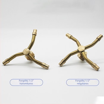 Réz forgó öntözőfej gyepre, kertre, virágokra és zöldségekre