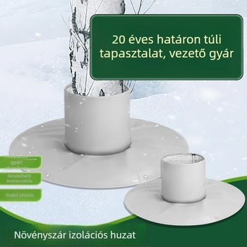 Téli trópusi növény gyökérszigetelő tasak kötős védőfedéllel és Velcro fagyvédővel kültéri használatra