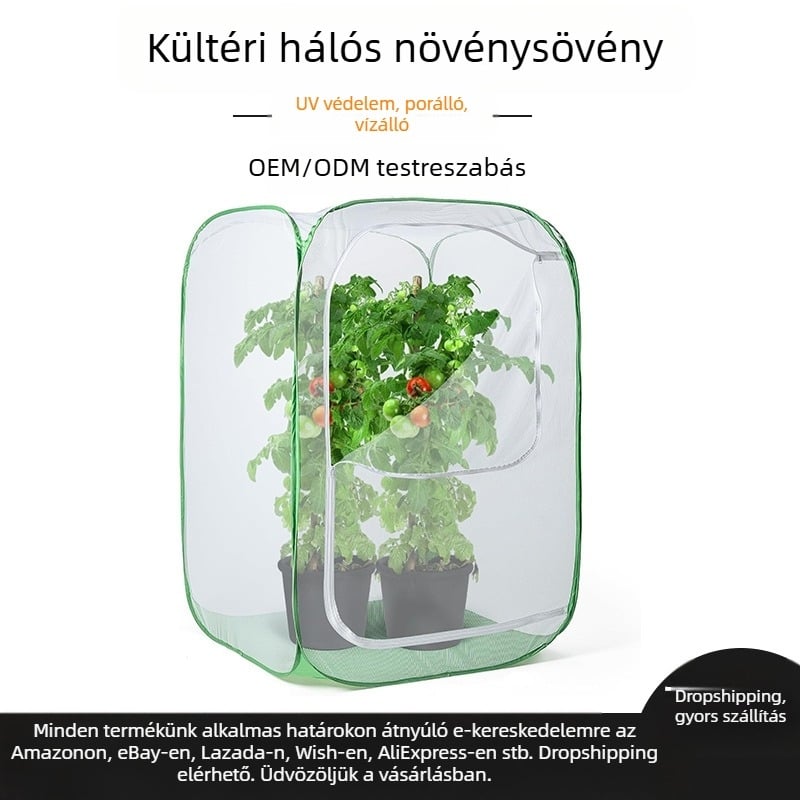 Kültéri hálós növénykerítés – védelem kártevők és madarak ellen gyümölcsök, zöldségek, virágok és gyógynövények számára
