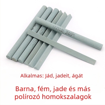 Soochow Mill Szilícium-karbid olajkő szalag polírozáshoz – kör alakú/ háromszög alakú, jade, jadit, achát, borostyán és fémes nefrit számára