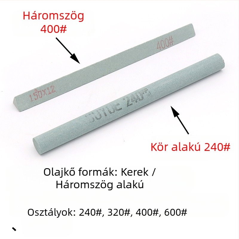 Soochow Mill Szilícium-karbid olajkő szalag polírozáshoz – kör alakú/ háromszög alakú, jade, jadit, achát, borostyán és fémes nefrit számára