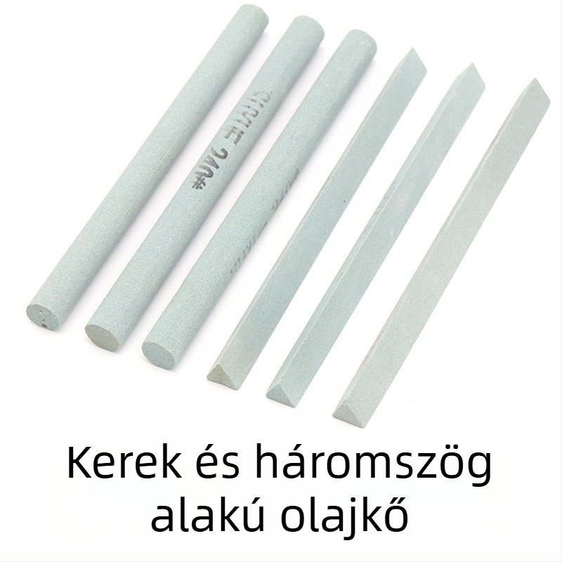 Soochow Mill Szilícium-karbid olajkő szalag polírozáshoz – kör alakú/ háromszög alakú, jade, jadit, achát, borostyán és fémes nefrit számára