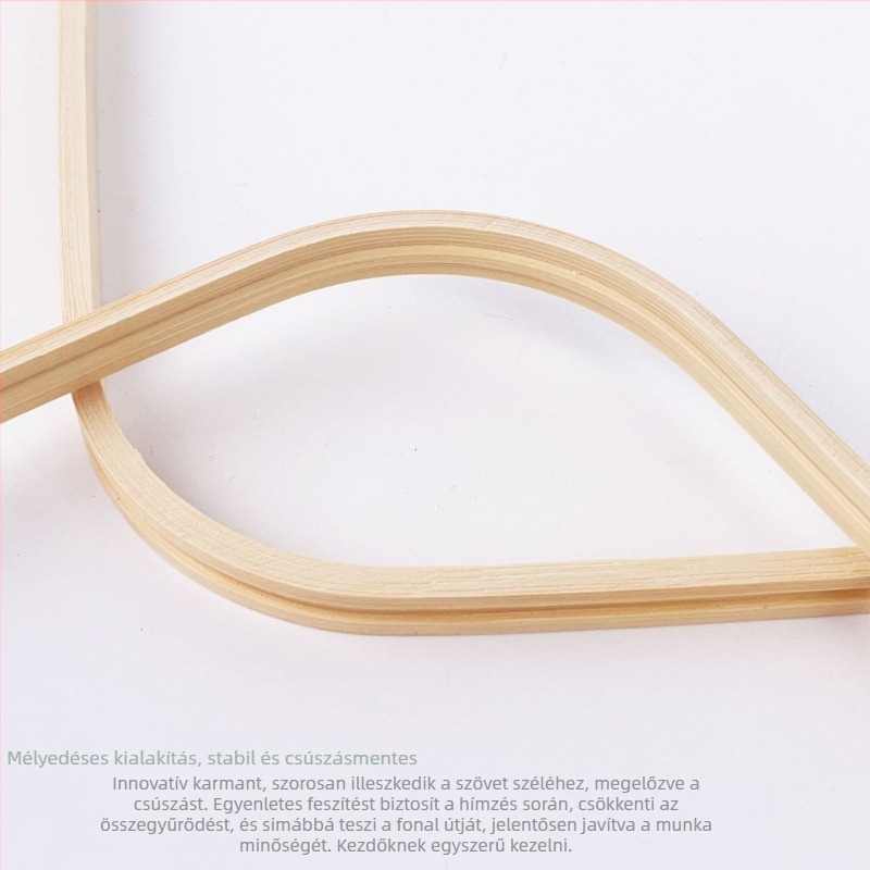 Négyzet alakú bambusz hímzőkeret keresztszemes hímzéshez, kínai stílusú