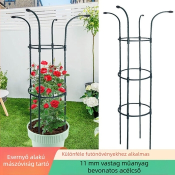 Ernyő alakú virágtartó futó növényekhez, kültéri kerti keret, rózsa és klematisz támogatás, 11 mm csőátmérő