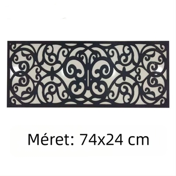 Gumi lépcsőmat geometriai mintával, négyszögletes formájú, modern minimál stílus