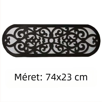 Gumi lépcsőmat geometriai mintával, négyszögletes formájú, modern minimál stílus