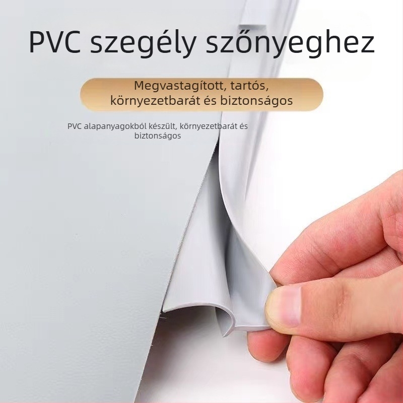 Öntapadós PVC élvédő profil szőnyeghez és padlóhoz – sík, modern stílus