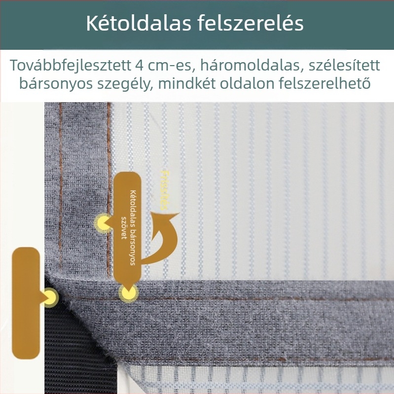 ZQ szúnyogháló ajtófüggöny gyémánt mintázatú hálóval, mágneses öntapadó záródás, oldalra nyíló nyári modell a hálószobába, új modell