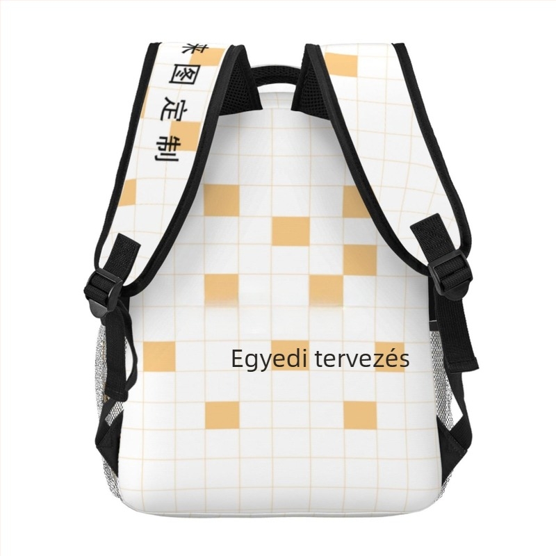 Testreszabható iskolai hátizsák 3D nyomtatással, uniszex, nylonból, kapacitás 36–55 L, laptopzseb, rekesz könyvekhez