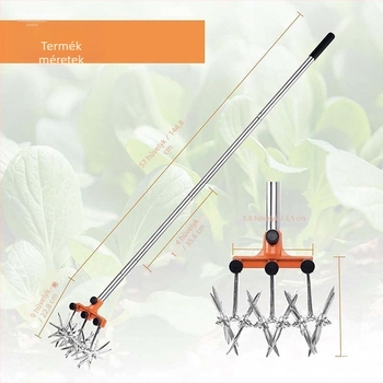 Kerti kézi forgó kultivátor, állítható