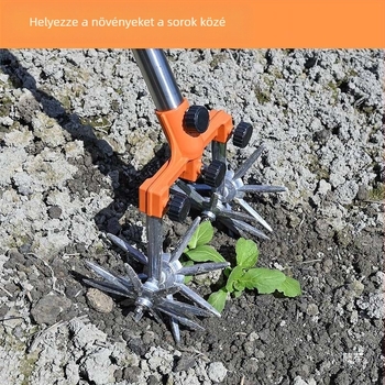 Kerti kézi forgó kultivátor, állítható