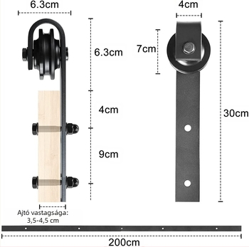 Xin Qirui csúszóajtó készlet, alumíniumötvözet, homokfúvott felület, testreszabható feldolgozás