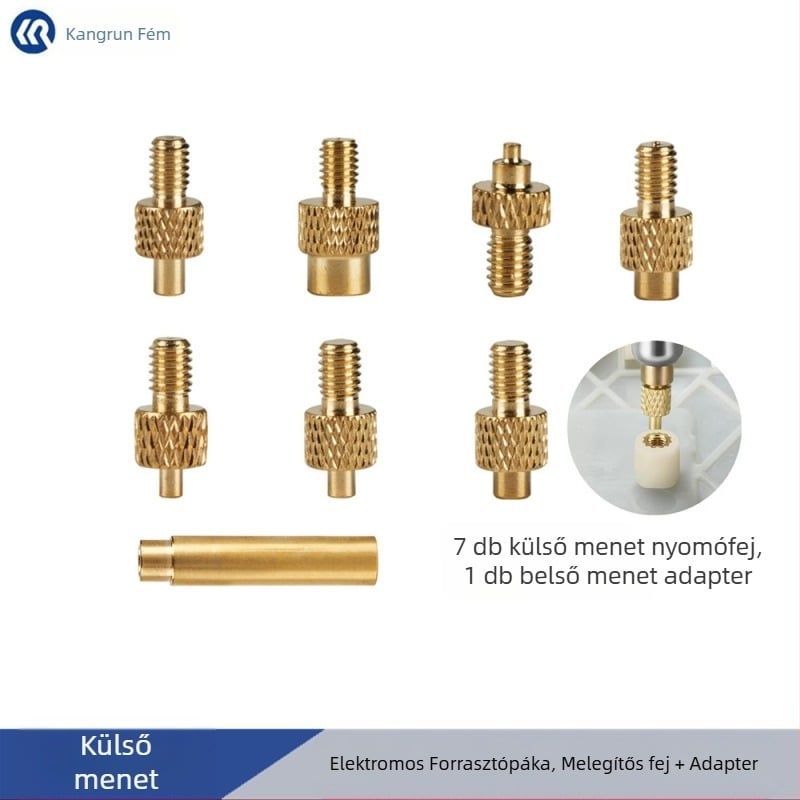 Nyolcrészes sárgaréz hővezető fej nyomófejek készlet beépített eszközökhöz 3D nyomtatókban (M2–M8)