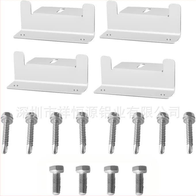 Z-szögű tartó napelemes telepítéshez lakókocsi és jacht számára – alumínium és rozsdamentes acél, tömeg 0,25 kg