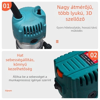 Állítható sebességű elektromos fájlfréző eszköz – igazítás, hornyolás, gravírozás és fúrás; 220V egyfázisú; elektromos faeszter-sor; alkalmas fém megmunkálásra