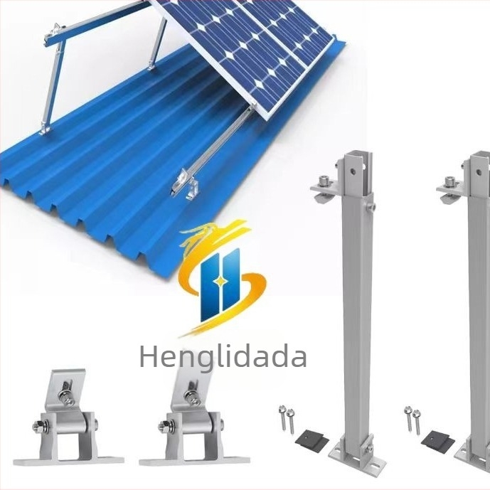 Henglida PV állítható tartó alumíniumötvözetből tetőre és balkonnak | Anódizált felület | 2.1 kg