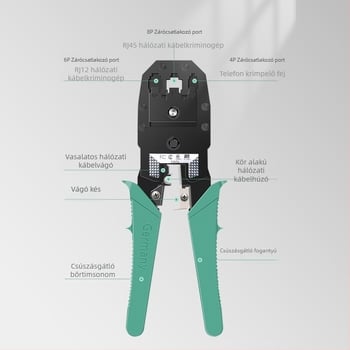 RJ45 Cat5/Cat6 hálózati kábel crimpelő készlet