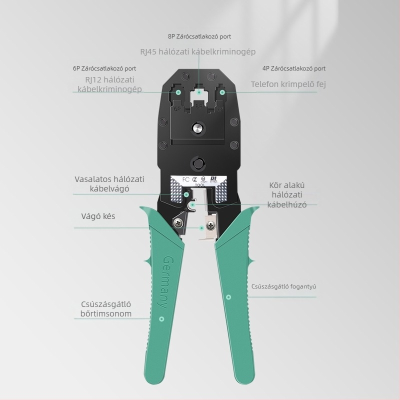 RJ45 Cat5/Cat6 hálózati kábel crimpelő készlet
