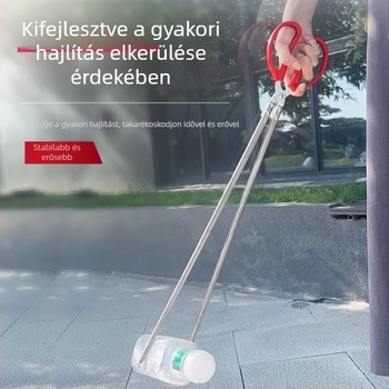 Hosszú rozsdamentes acél csipesz szemét és tűzifa felvételéhez – csúszásmentes, ideális vidéki otthonokban, tisztítási dolgozóknak és partszakaszok tisztítására