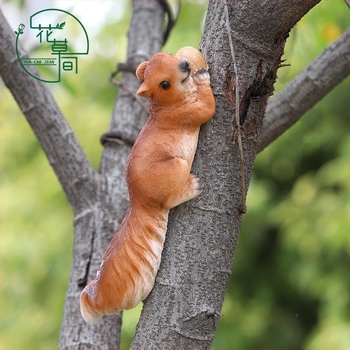 Mókuskert dísz — gyanta, vidéki stílus, festett