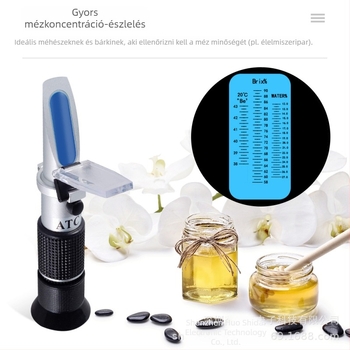 Mézrefraktométer RF008bx | cukortartomány 58–90% | skálás kijelző