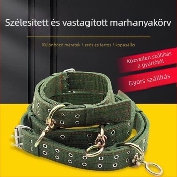 Sűrített szarvasmarha nyakörv, hám és kötél, univerzális tenyésztéshez