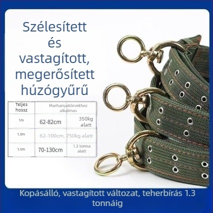 Sűrített szarvasmarha nyakörv, hám és kötél, univerzális tenyésztéshez