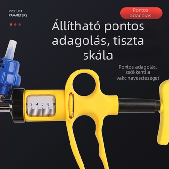 Állatorvosi folyamatos fecskendő katéteres palacktípusú, 5 ml/10 ml, szarvasmarháknak, juhoknak és sertéseknek oltáshoz